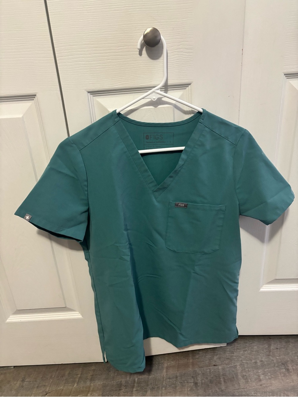 Figs Teal Catarina Top S